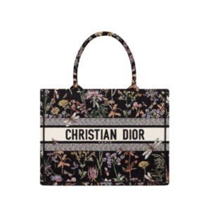 Boekentas Zwart Herbarium Borduurwerk 36 cm