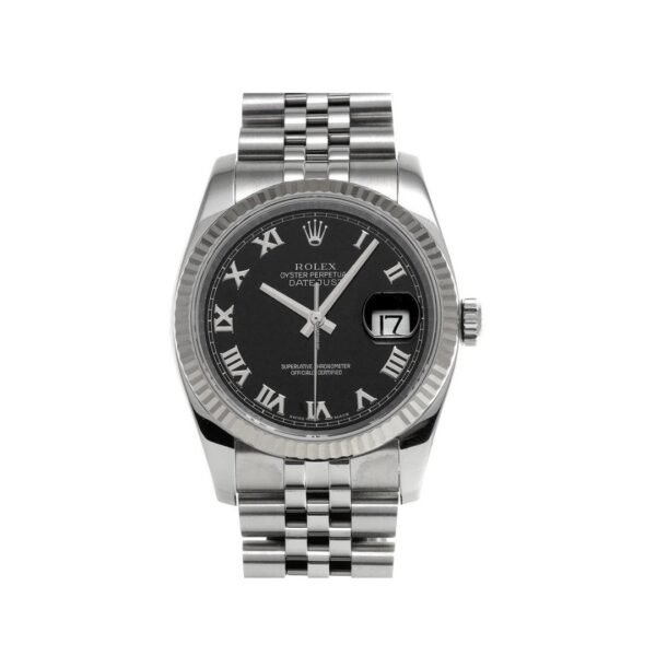 Datejust 36 mm Nero Numeri Romani DateJust