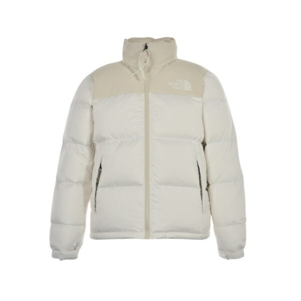 Retro Nuptse cr?mekleurige jas