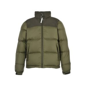 Eco Nuptse jas in gebrand olijfgroen