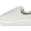 Oversized Witte Argento Coccodrillo