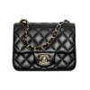 Mini Classic Flap Zwart 17 cm