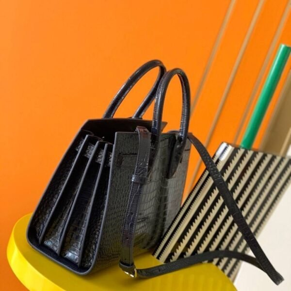 Sac de Jour Zwart/Goudbruin 32 cm - Afbeelding 5