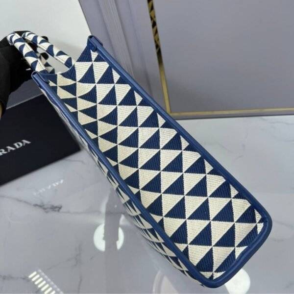 Symbolen Geborduurde Tote Blauw 39 cm - Afbeelding 4