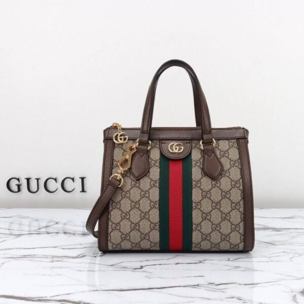 Ophidia GG Supreme Medium Tote Donkere Koffie 24 cm - Afbeelding 2