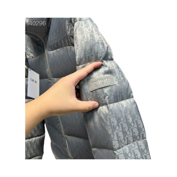 Schuine Pufferjas Grijs - Afbeelding 4