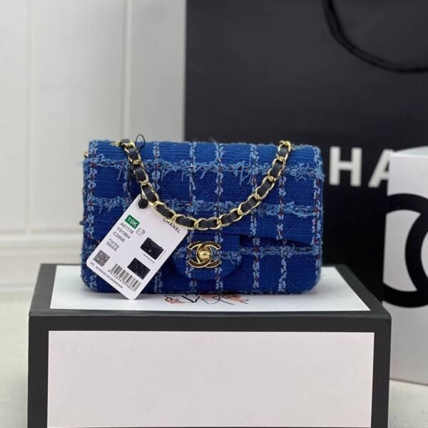 Classic Flap mini blauw/goud 20 cm - Afbeelding 4