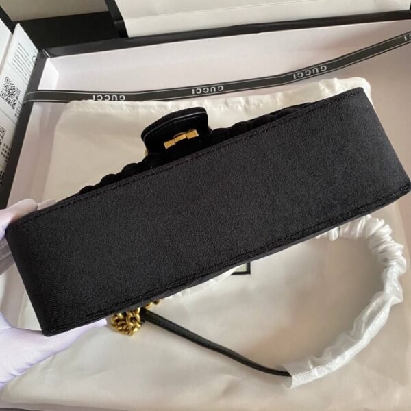 GG Marmont Velvet Zwart 26 cm - Afbeelding 5