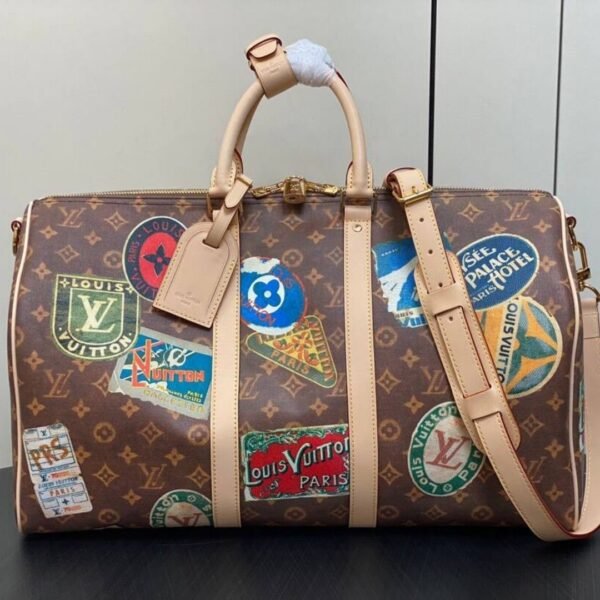 Keepall Bruin/Roze 45 cm - Afbeelding 3