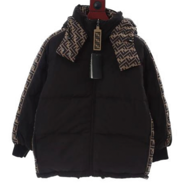 Zwarte nylon pufferjas
