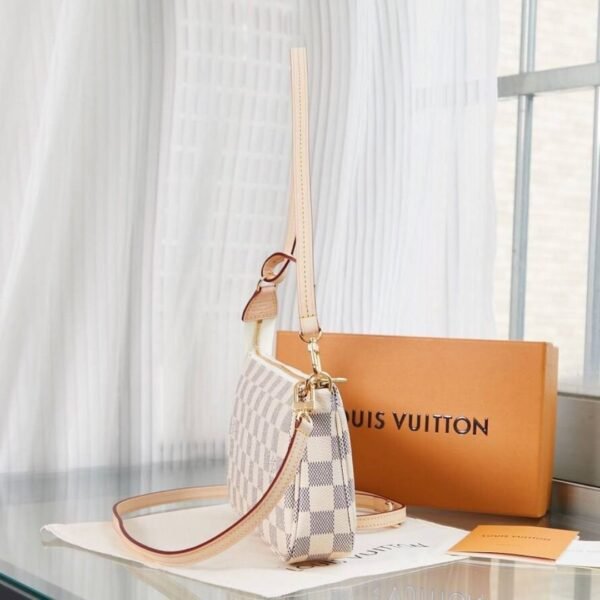 Damier Pochette Wit 23,5 cm - Afbeelding 5