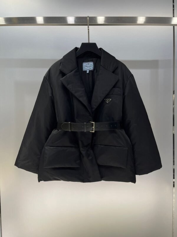 Re-Nylon donsjack zwart - Afbeelding 3