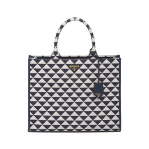 Symbolen Geborduurde Tote Blauw 39 cm