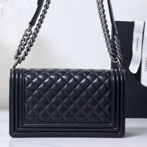 Jongen Oud Zwart met zilveren ketting 28 cm - Afbeelding 2