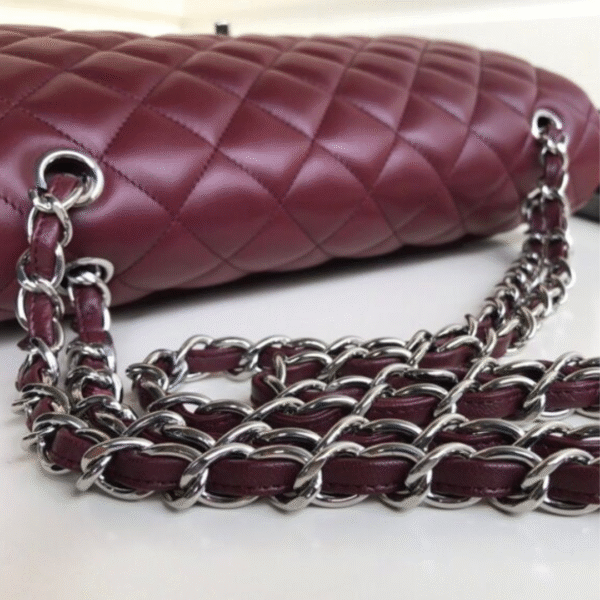 11.12 Bordeaux Met zilveren hardware 30 cm - Afbeelding 3