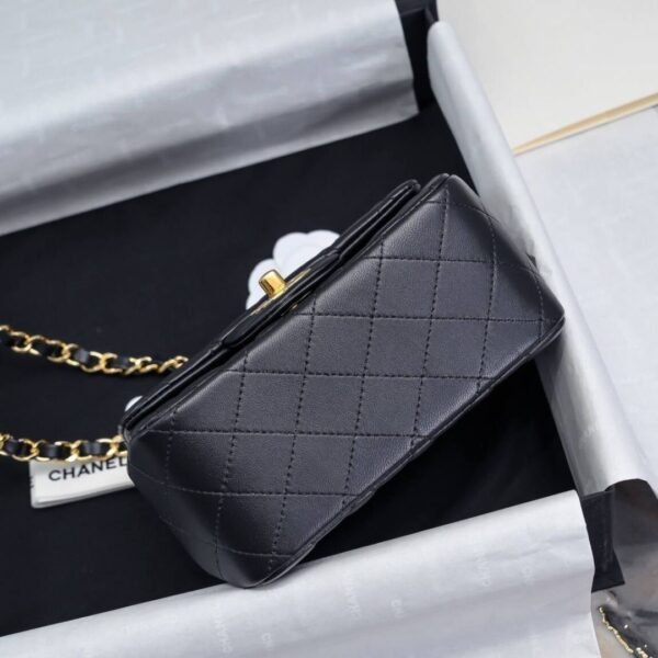 Mini Classic Flap Zwart 17 cm - Afbeelding 5