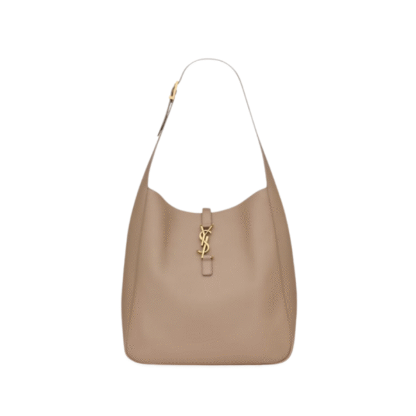 Le 5 a 7 hobo tas stoffig grijs 30 cm