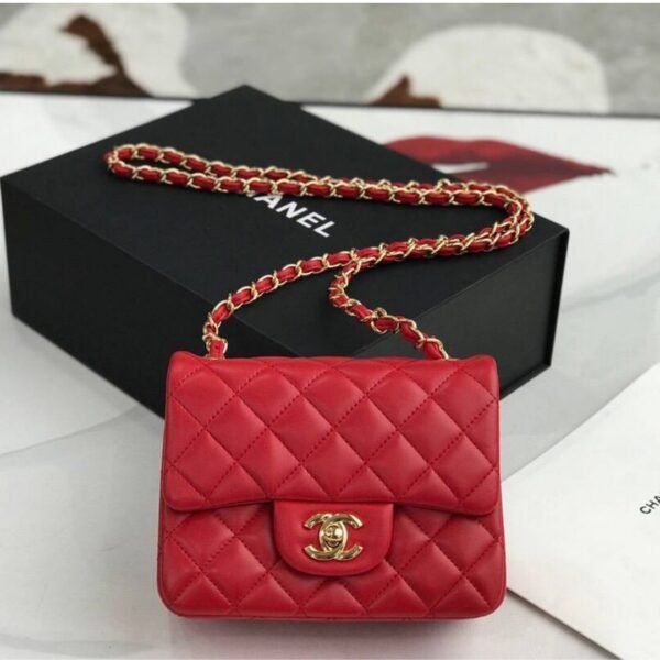 Mini Classic Flap Rood 17 cm - Afbeelding 2