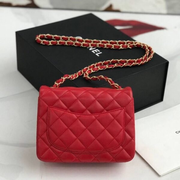 Mini Classic Flap Rood 17 cm - Afbeelding 4