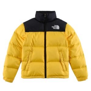 Retro Nuptse-jas in Summit Gold