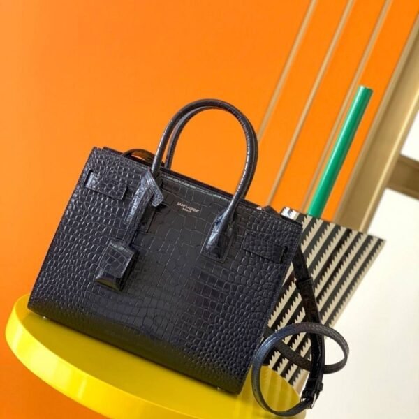 Sac de Jour Zwart/Goudbruin 32 cm - Afbeelding 2