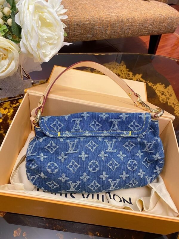 Mini Pleaty Monogram Denim 26 cm - Afbeelding 3