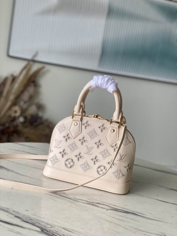 Alma BB beige leren tas 23,5 cm - Afbeelding 3