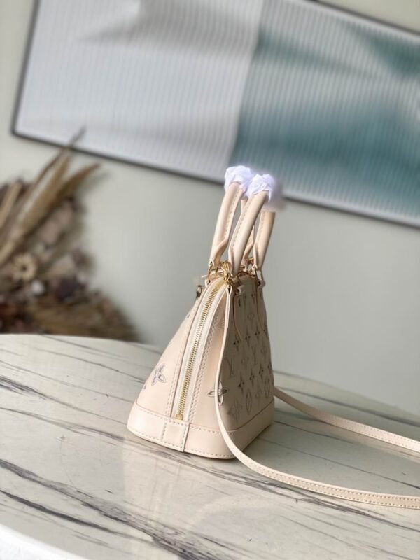 Alma BB beige leren tas 23,5 cm - Afbeelding 6