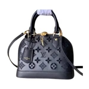 Alma BB Zwarte Leren Tas 23,5 cm