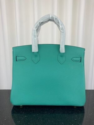 Alternative view of Birkin 30 Blue Peacock Epsom
