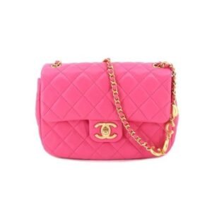 Kettingleer Roze Hart Gouden Hardware