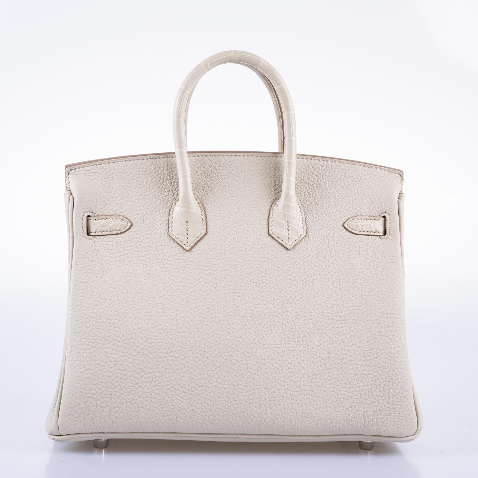 Birkin Touch 25 Concrete Mat & Togo Palladium Hardware - Afbeelding 3
