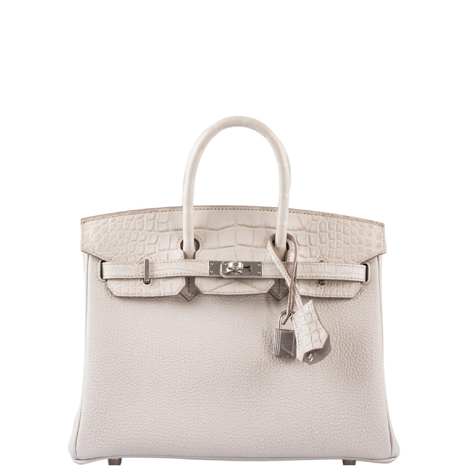 Birkin Touch 25 Concrete Mat & Togo Palladium Hardware