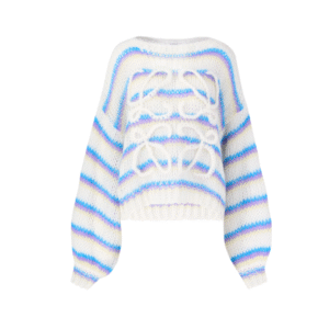 Mohair trui multiblauw