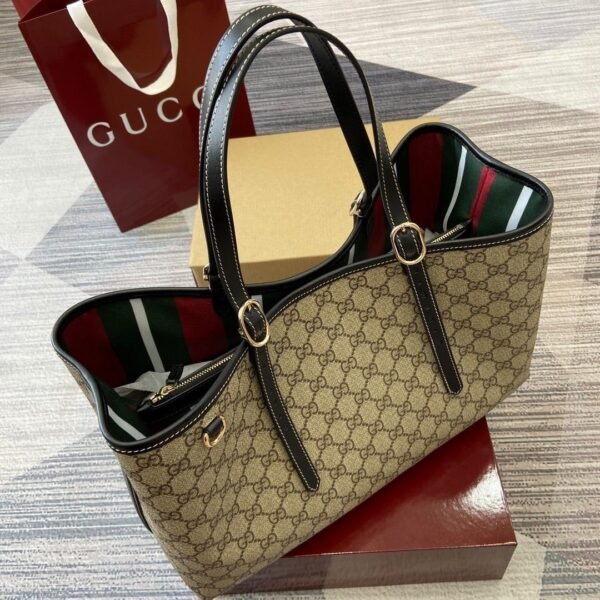 GG Medium Shopper Beige/Bruin 30 cm - Afbeelding 4
