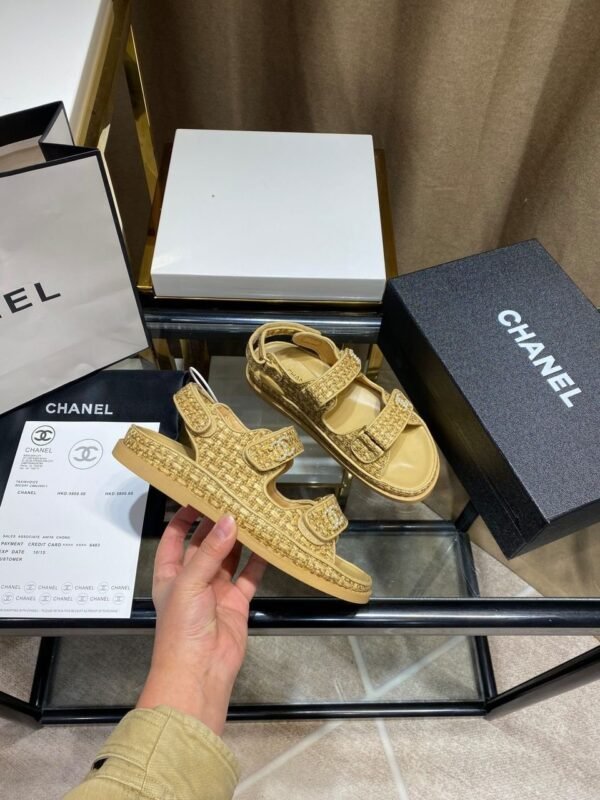 Dad sandalen tweed beige - Afbeelding 5