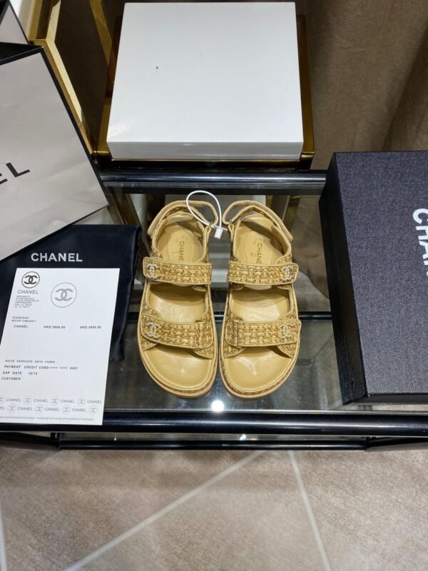 Dad sandalen tweed beige - Afbeelding 2