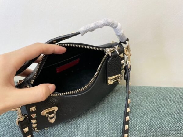 Gravani Rockstud Kleine Schoudertas met Rits 19cm - Afbeelding 3