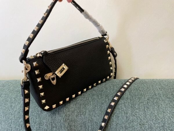 Gravani Rockstud Kleine Schoudertas met Rits 19cm - Afbeelding 5