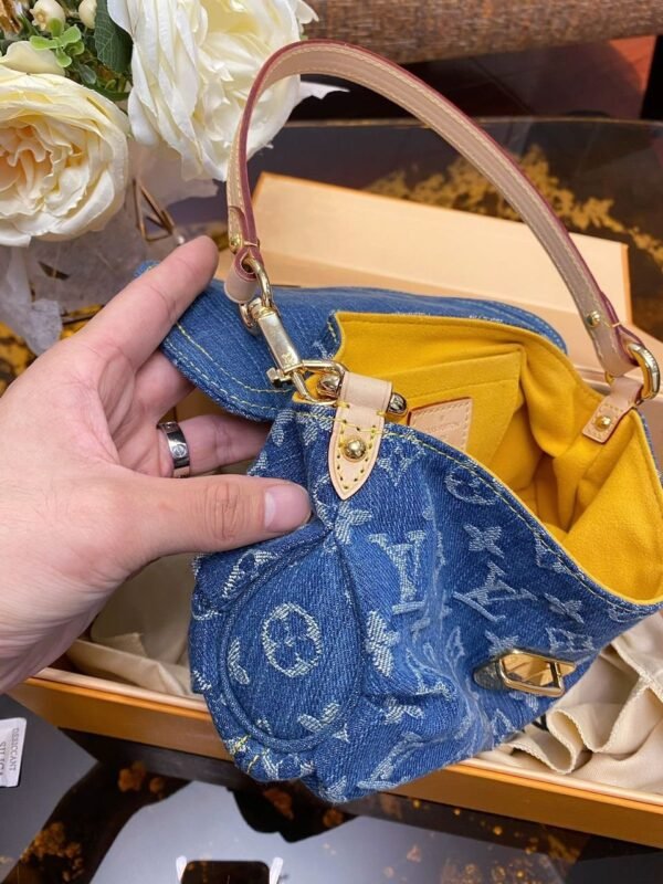 Mini Pleaty Monogram Denim 26 cm - Afbeelding 7