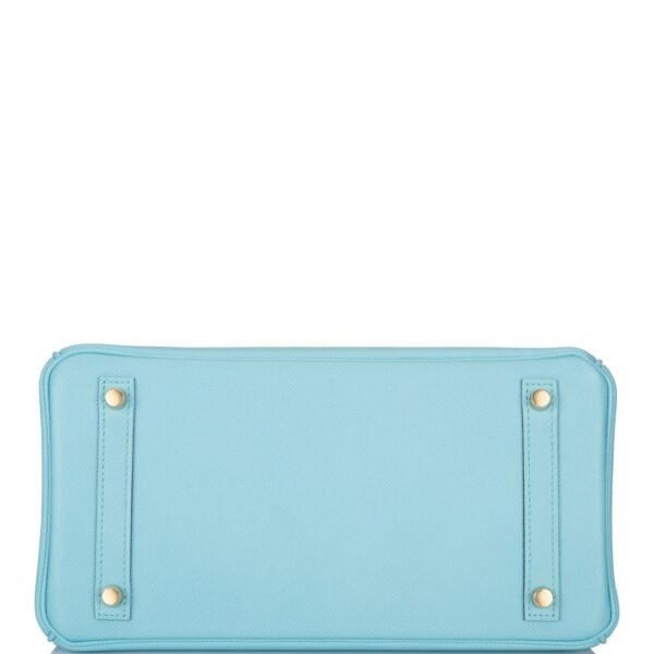 Bleu Atoll Birkin 30cm in Epsom leer met gouden hardware - Afbeelding 4