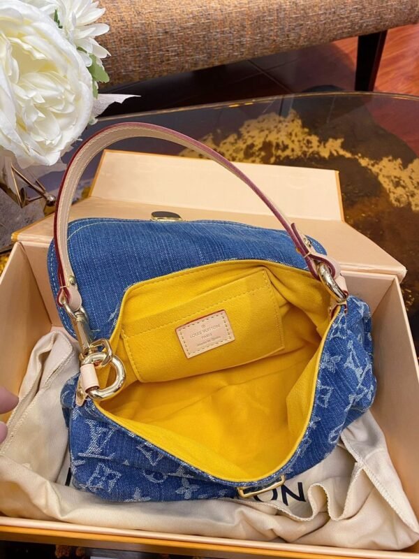 Mini Pleaty Monogram Denim 26 cm - Afbeelding 6