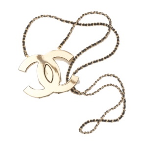 Lange ketting zwart/goud
