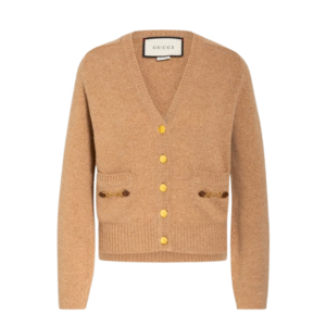 Perzikkleurige cardigan