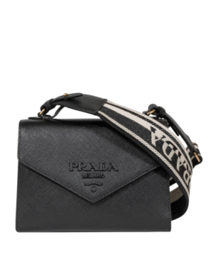 Monochroom Saffiano Zwart 21 cm